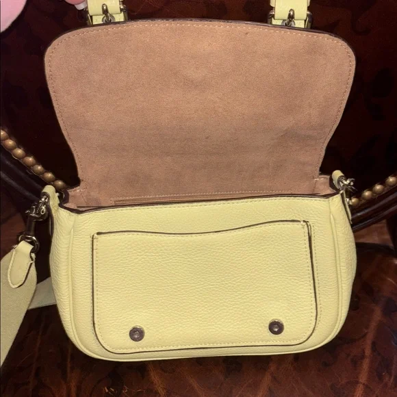 Coach Lucy Small Messenger Bag Crossbody EUC Pale Lime - Picture 6 of 11